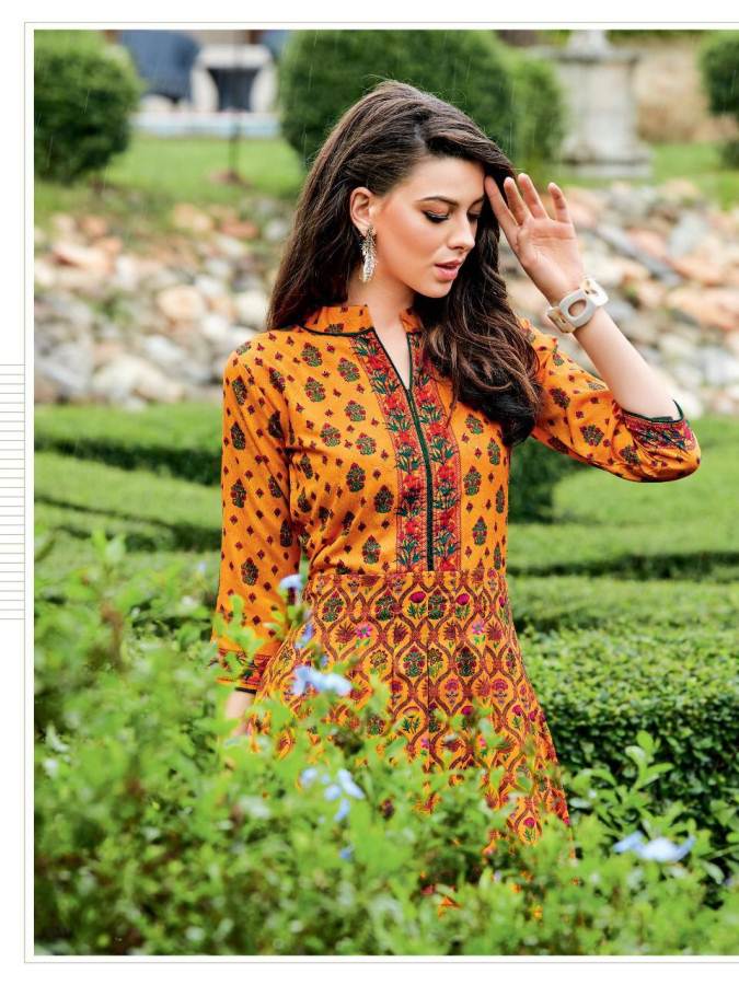 Rangreza By Ladies Flavour Muslin Digital Printed Long Kurtis Catalogue