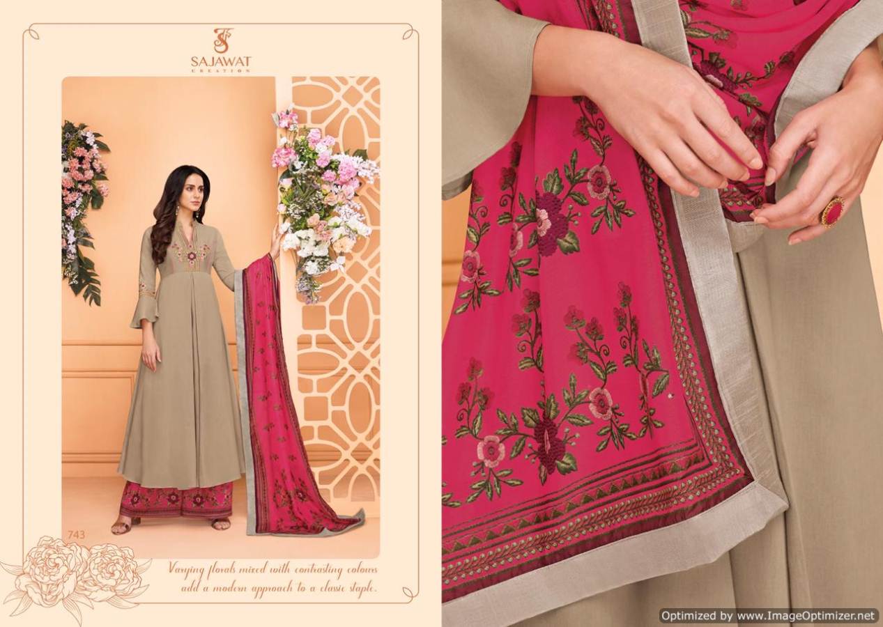 Sarthi Vol 7 By Sajawat Maslin Ready Made Salwar Kameez Catalogue