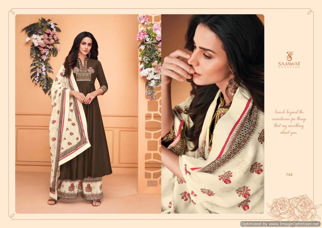 Sarthi Vol 7 By Sajawat Maslin Ready Made Salwar Kameez Catalogue