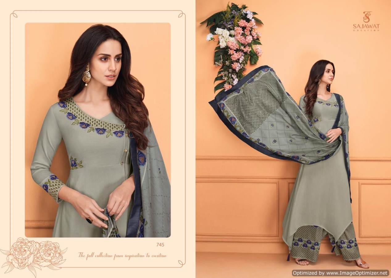 Sarthi Vol 7 By Sajawat Maslin Ready Made Salwar Kameez Catalogue