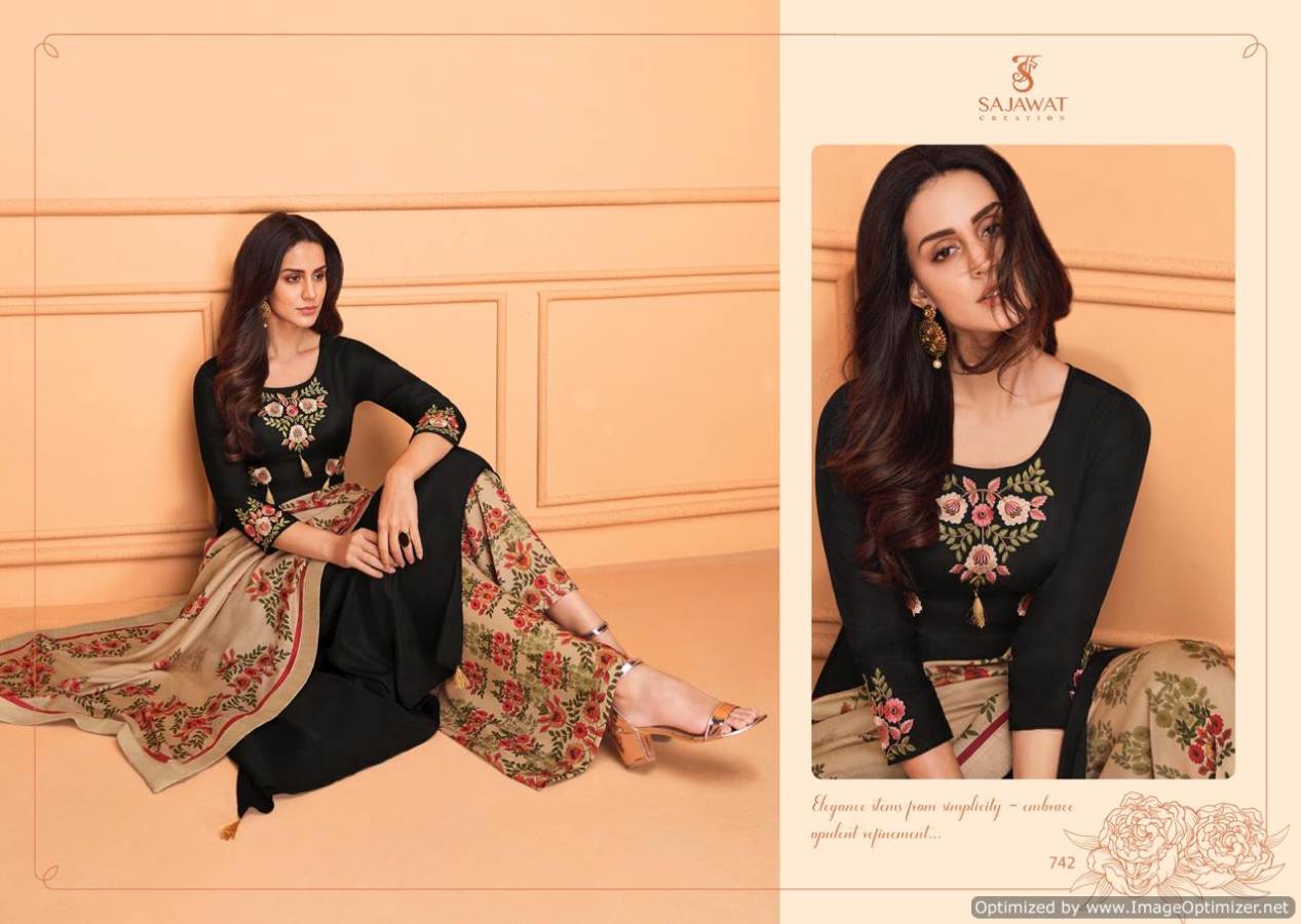 Sarthi Vol 7 By Sajawat Maslin Ready Made Salwar Kameez Catalogue