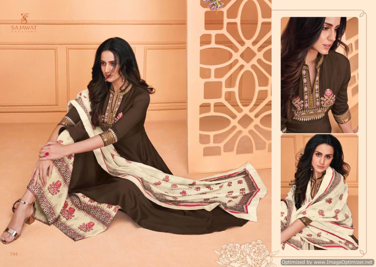 Sarthi Vol 7 By Sajawat Maslin Ready Made Salwar Kameez Catalogue