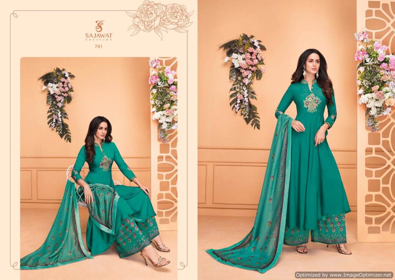 Sarthi Vol 7 By Sajawat Maslin Ready Made Salwar Kameez Catalogue