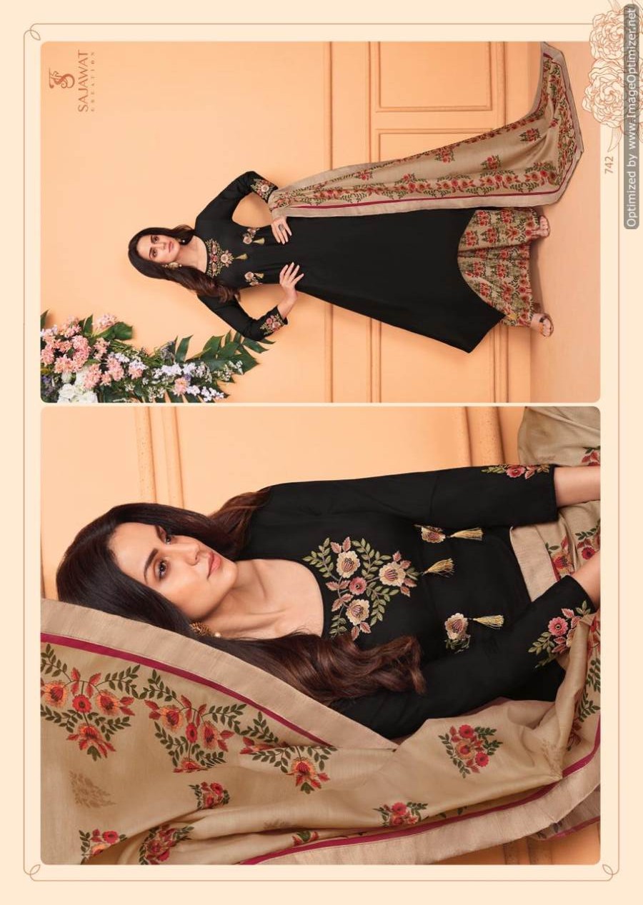 Sarthi Vol 7 By Sajawat Maslin Ready Made Salwar Kameez Catalogue