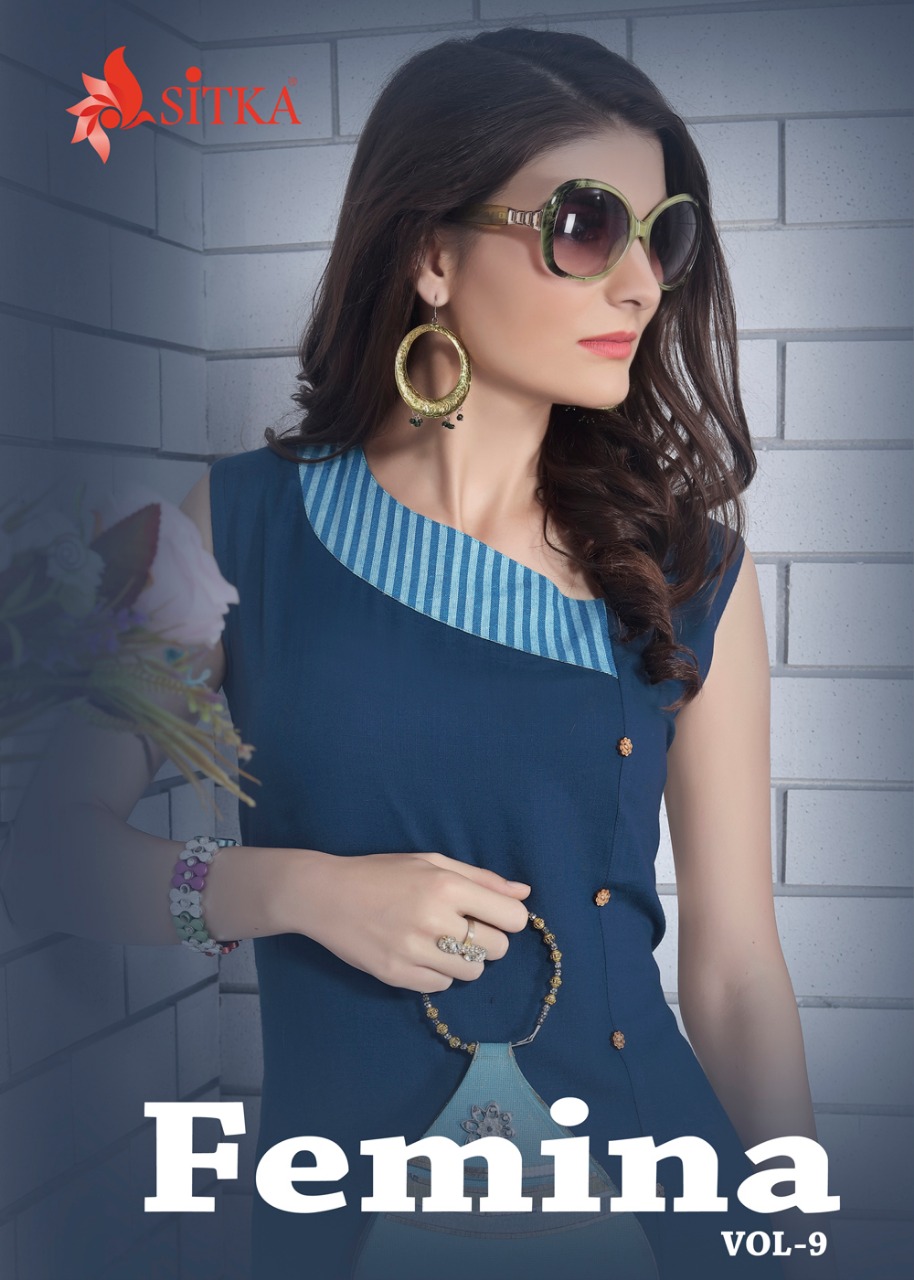 Sitka Femina Vol 9 Rayon Straight Fancy Kurti Collection