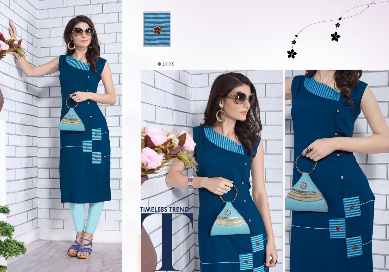 Sitka Femina Vol 9 Rayon Straight Fancy Kurti Collection