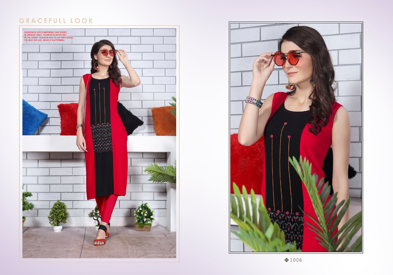 Sitka Femina Vol 9 Rayon Straight Fancy Kurti Collection
