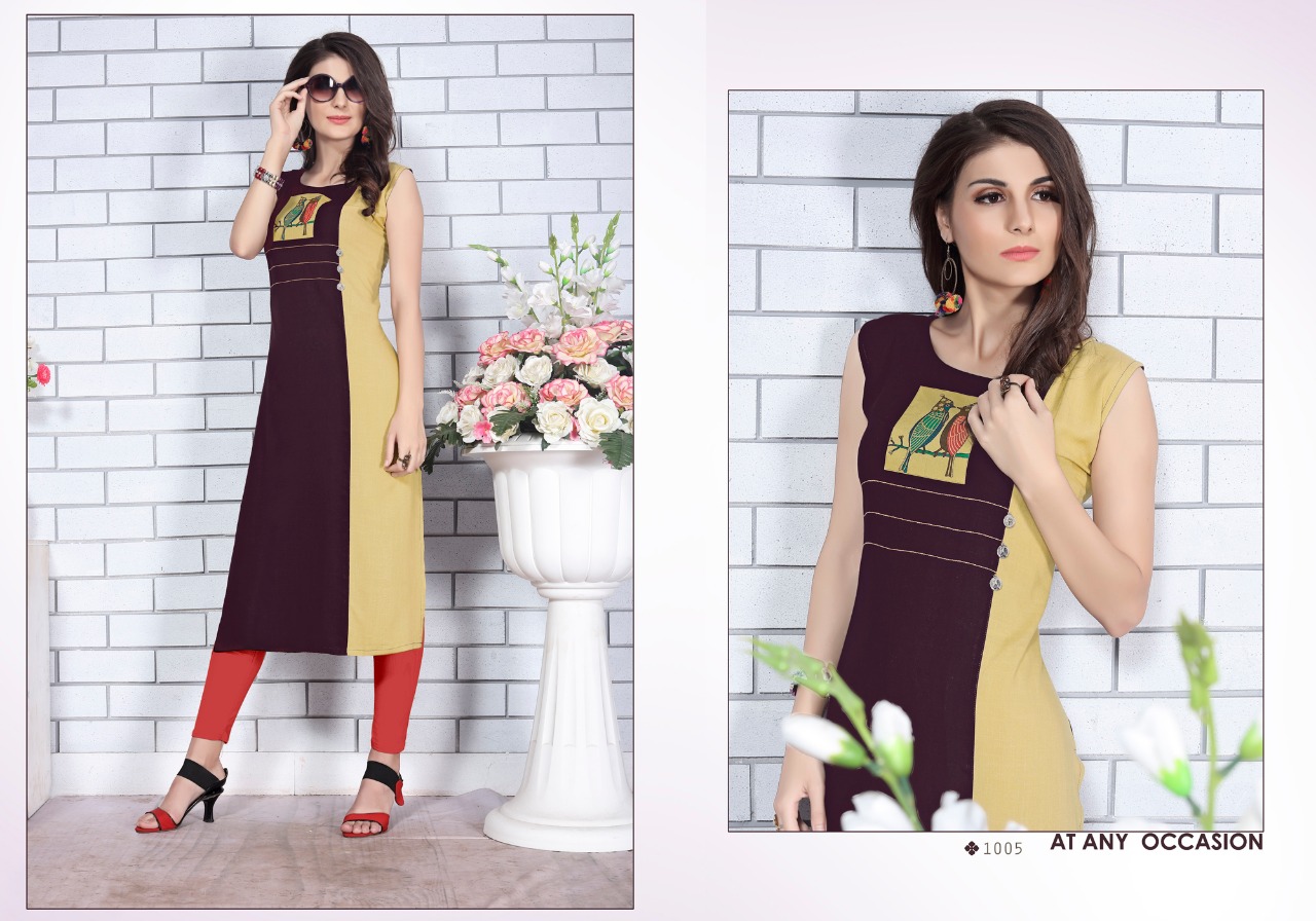 Sitka Femina Vol 9 Rayon Straight Fancy Kurti Collection
