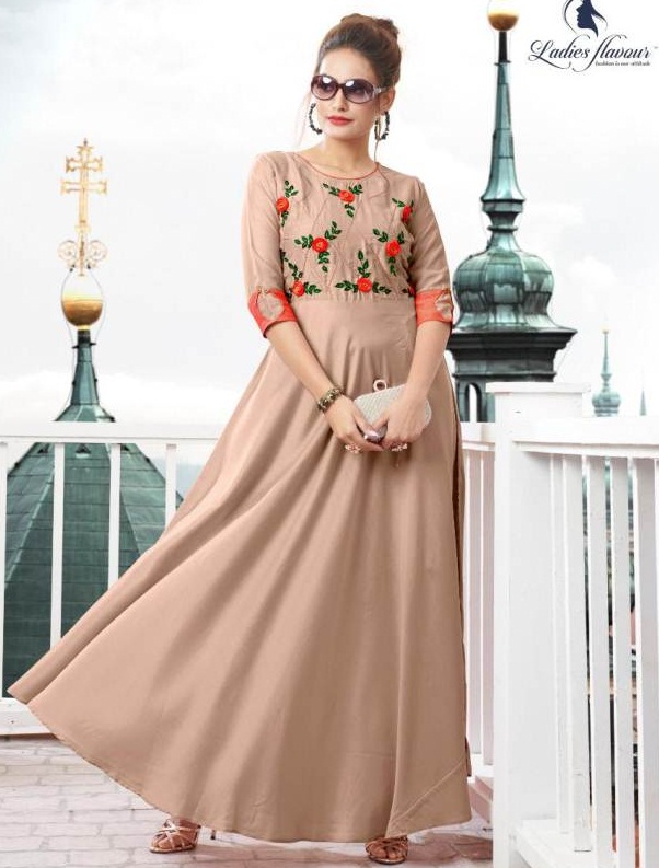 Ladies Flavour Present Diss Miss Nx Festival Wear Long Kurti Collection