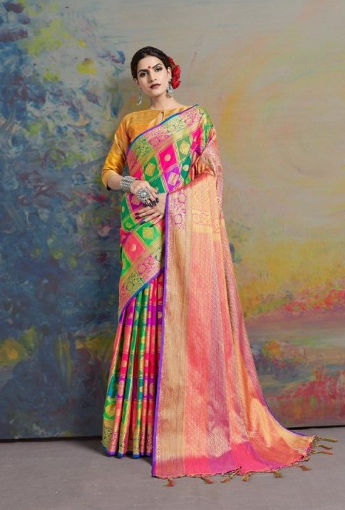 Ynf Paresent Vamana Silk Festival Wear Sarees Collection.