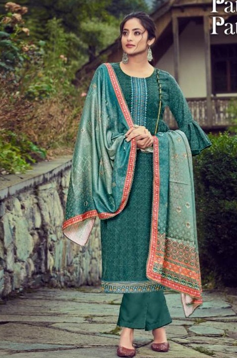Alok By Patan Patola Pure Wool Pashmina Designer Dress Material Collection.