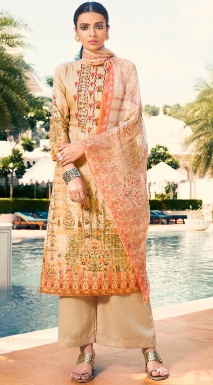 Levisha Present Mausin Pure Pashmina Printed Dress Material Catalogue