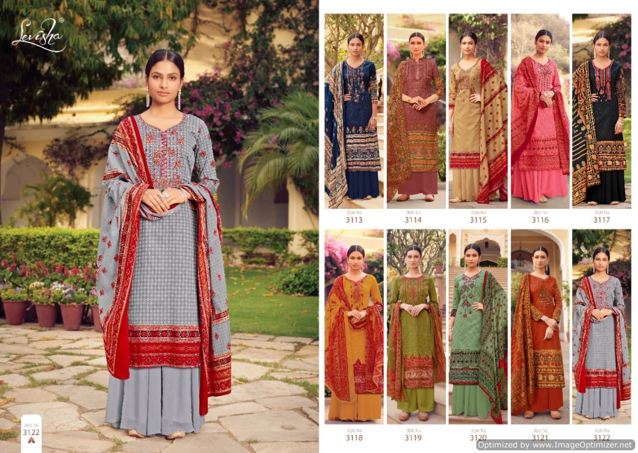 Levisha Present Breeze Pure Pashmina Printed Dress Material Catalogue