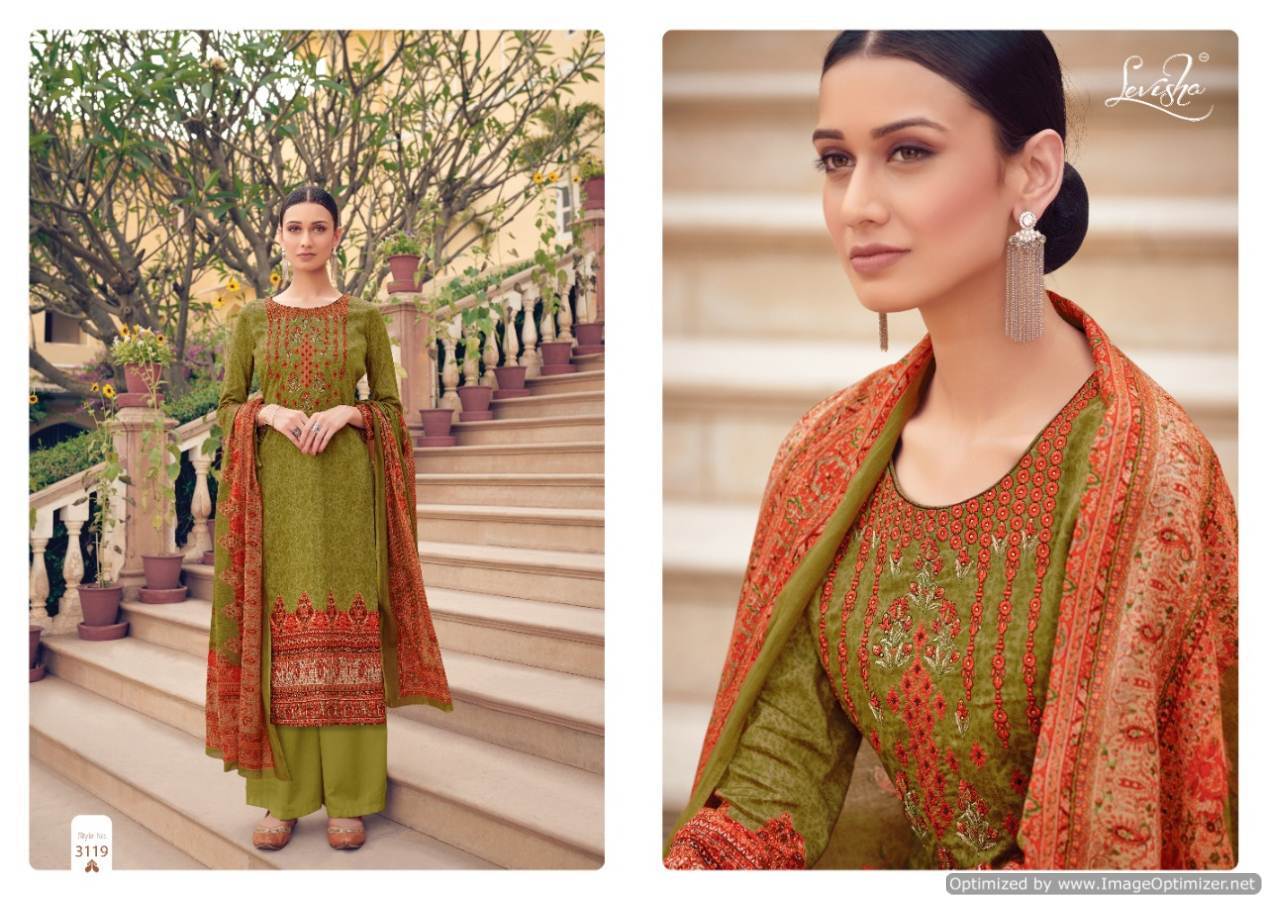 Levisha Present Breeze Pure Pashmina Printed Dress Material Catalogue