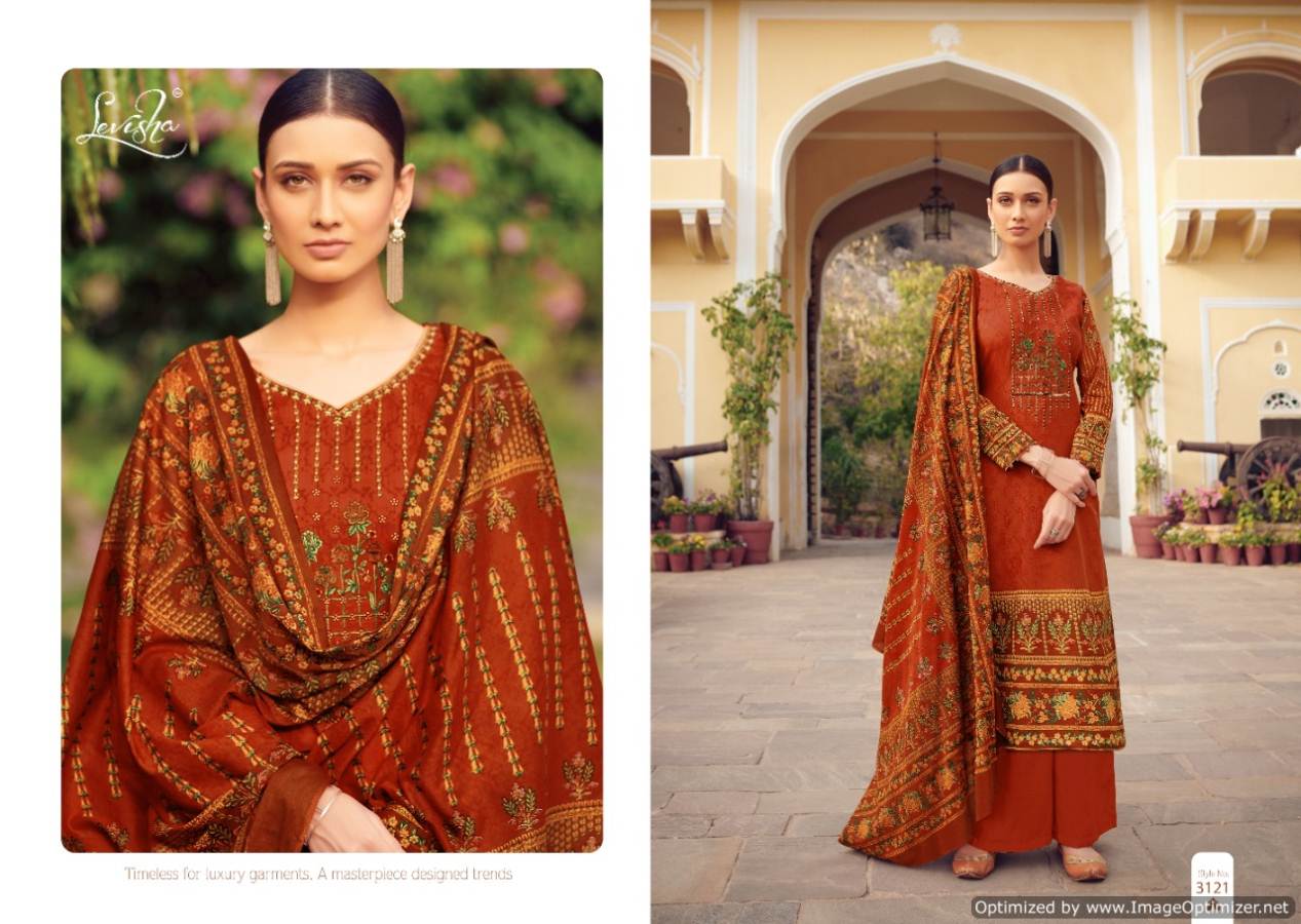 Levisha Present Breeze Pure Pashmina Printed Dress Material Catalogue