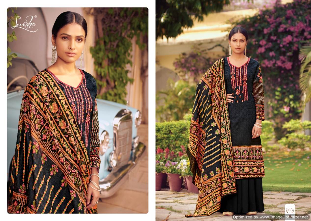 Levisha Present Breeze Pure Pashmina Printed Dress Material Catalogue