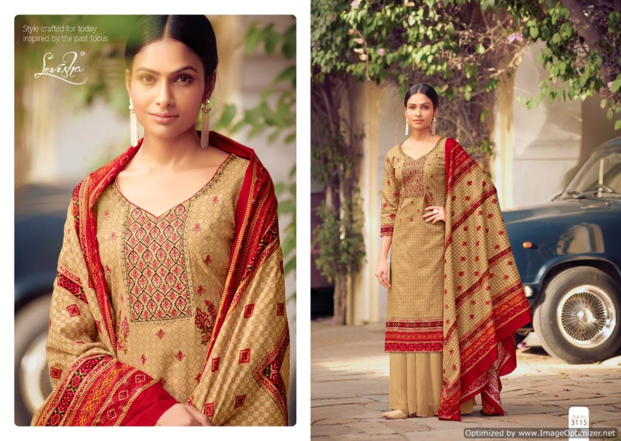 Levisha Present Breeze Pure Pashmina Printed Dress Material Catalogue