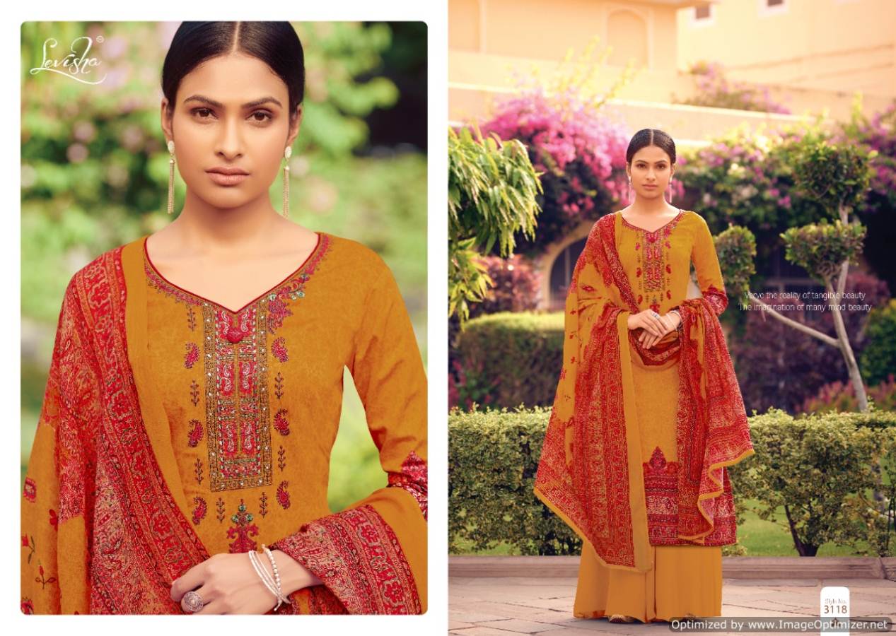 Levisha Present Breeze Pure Pashmina Printed Dress Material Catalogue