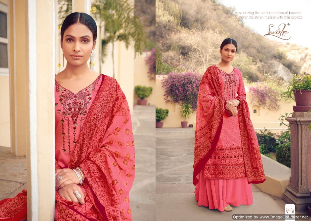 Levisha Present Breeze Pure Pashmina Printed Dress Material Catalogue