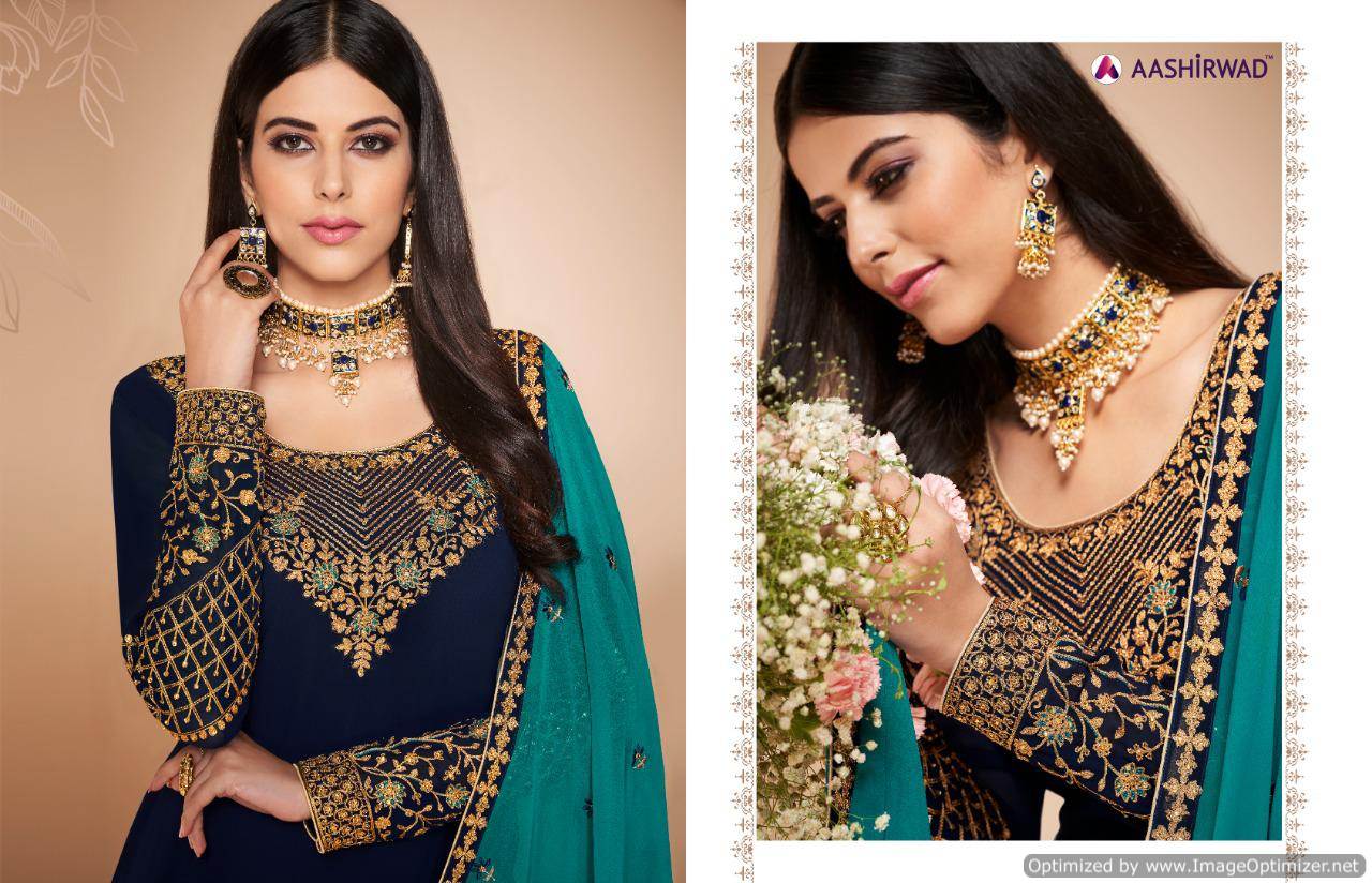 Aashirwad By Cross Stitch Festival Wear Salwar Suits Catalogue