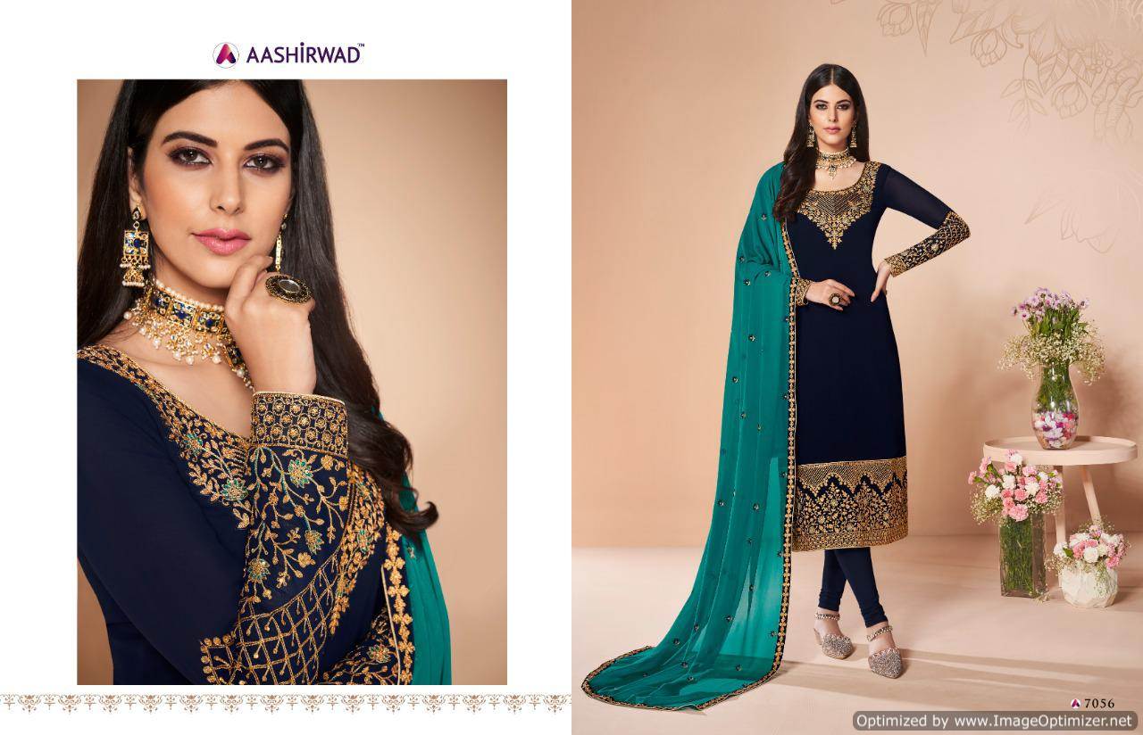Aashirwad By Cross Stitch Festival Wear Salwar Suits Catalogue