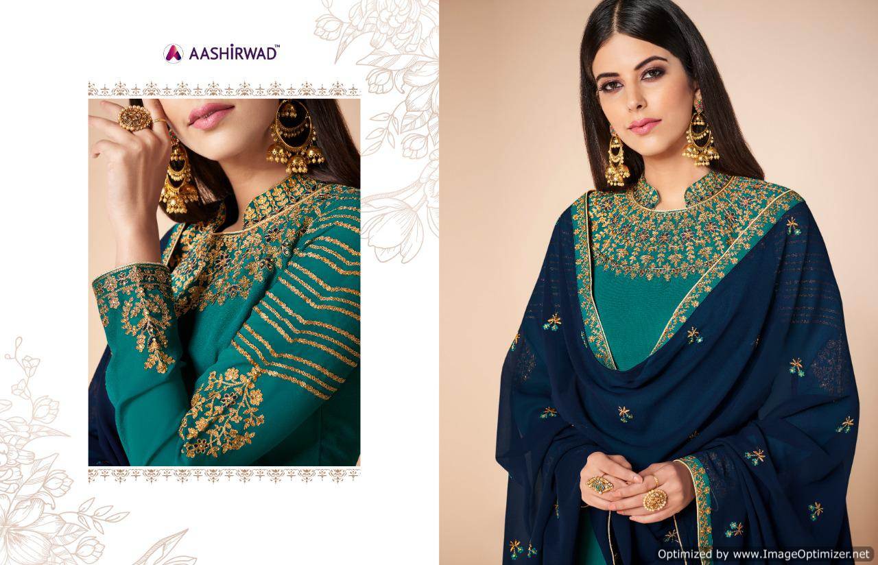 Aashirwad By Cross Stitch Festival Wear Salwar Suits Catalogue