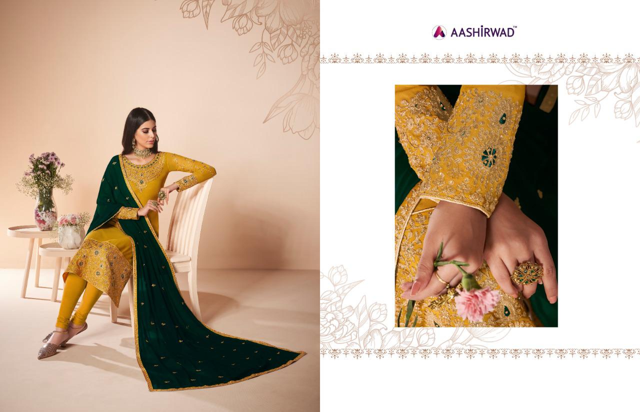 Aashirwad By Cross Stitch Festival Wear Salwar Suits Catalogue