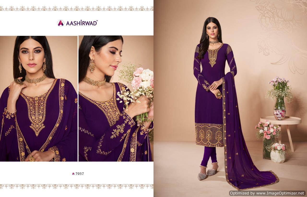 Aashirwad By Cross Stitch Festival Wear Salwar Suits Catalogue