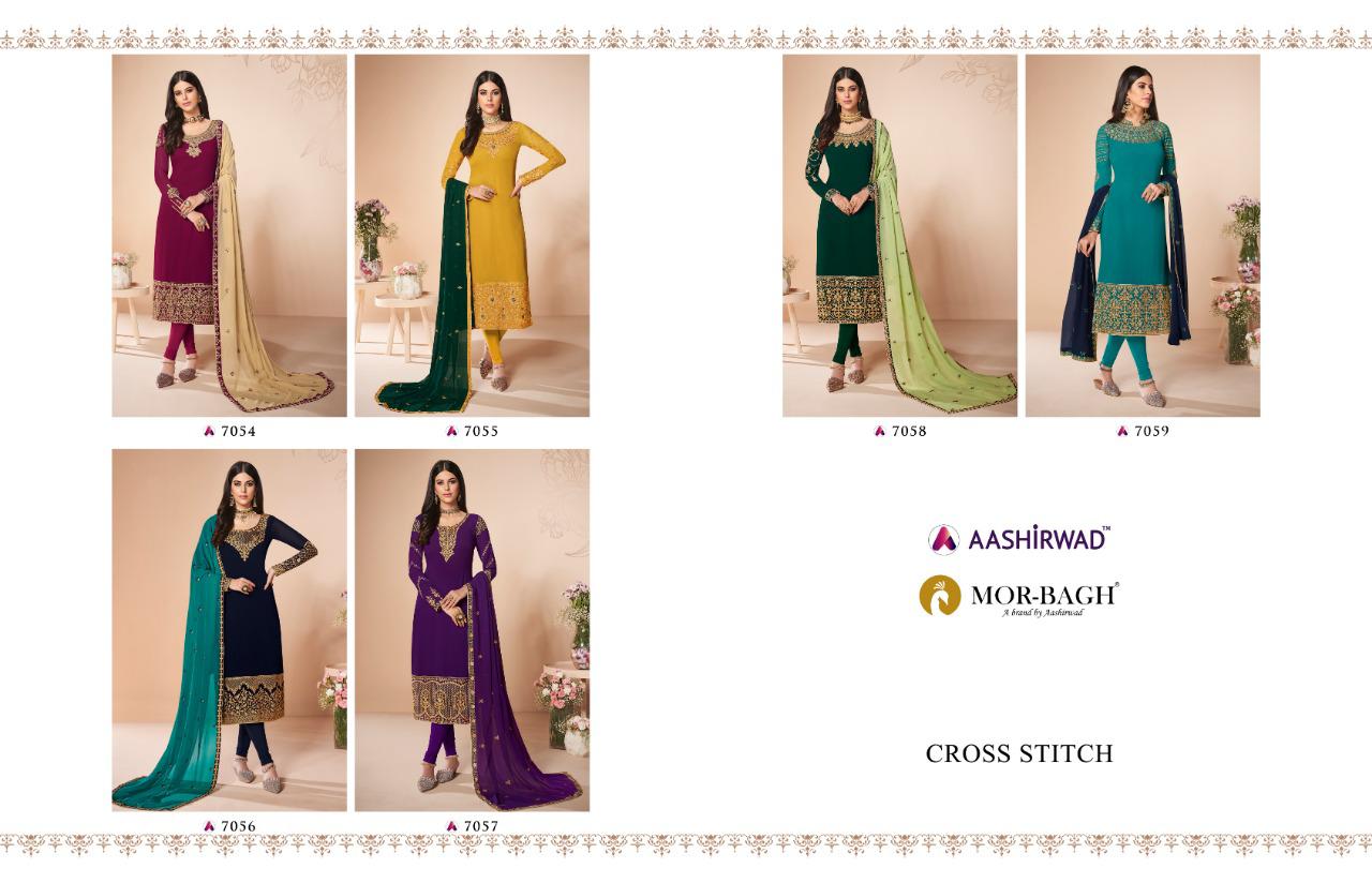Aashirwad By Cross Stitch Festival Wear Salwar Suits Catalogue