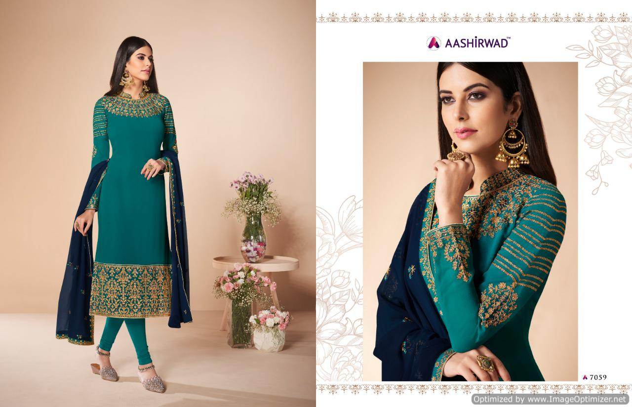 Aashirwad By Cross Stitch Festival Wear Salwar Suits Catalogue