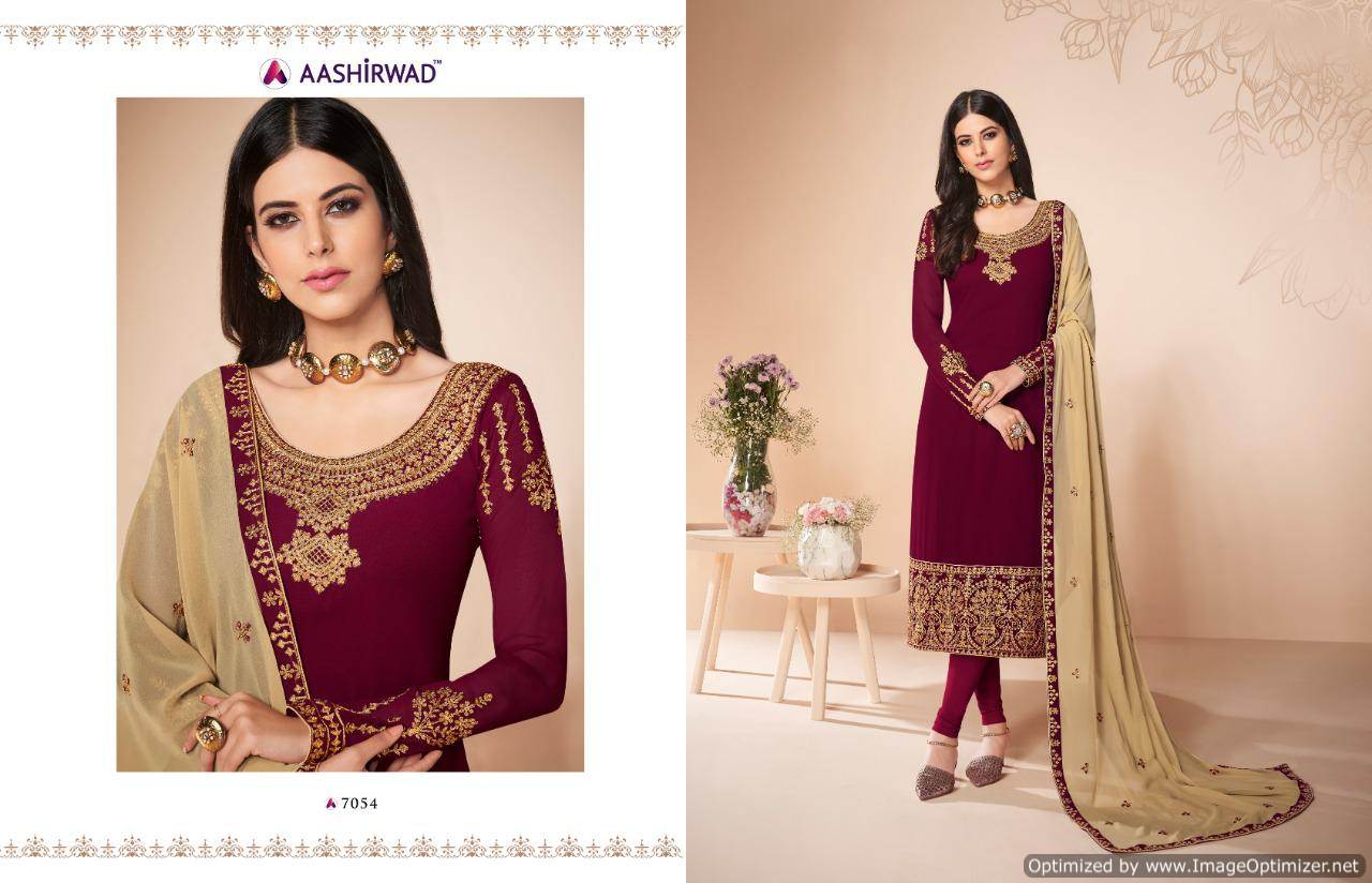 Aashirwad By Cross Stitch Festival Wear Salwar Suits Catalogue
