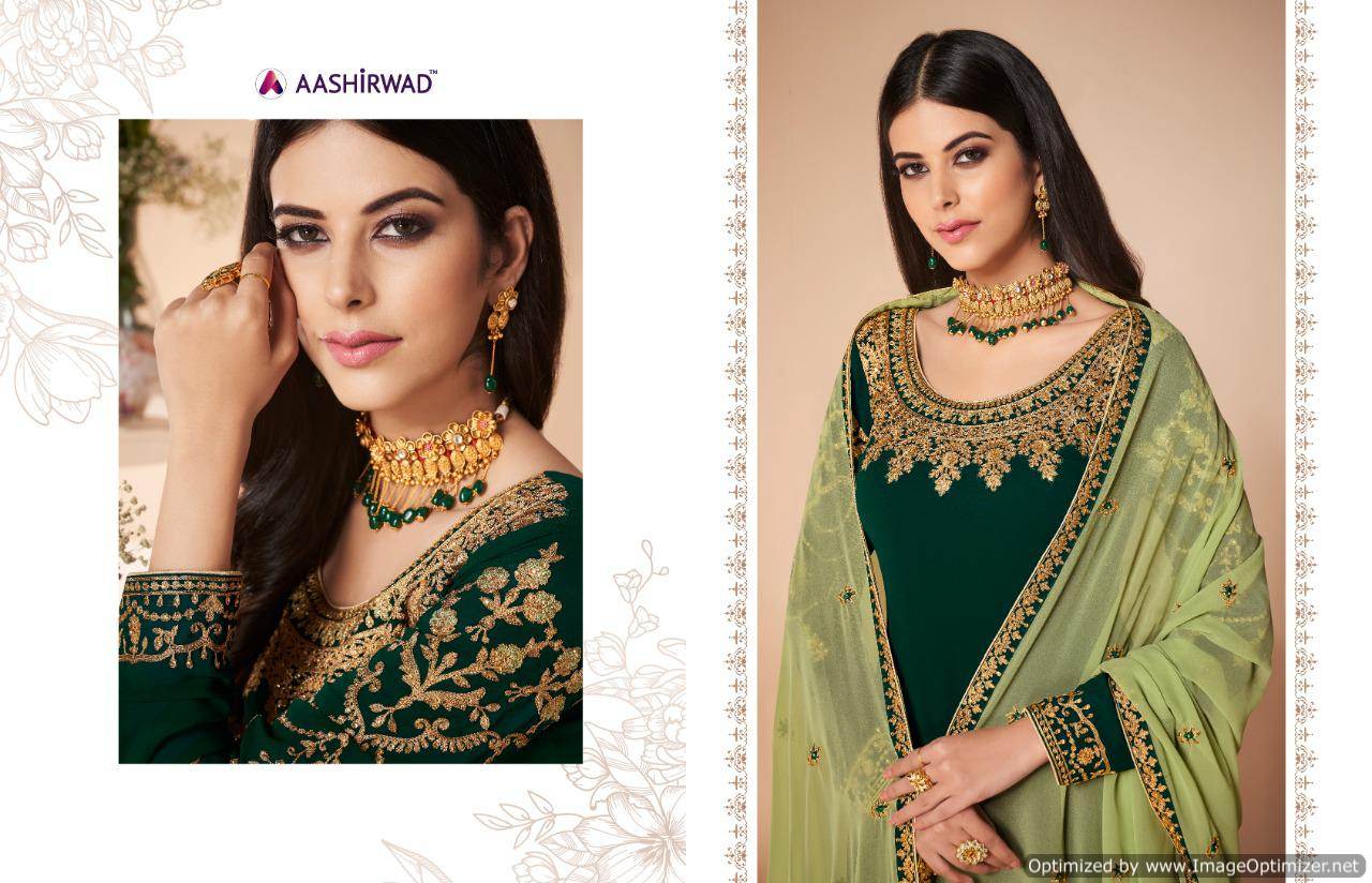Aashirwad By Cross Stitch Festival Wear Salwar Suits Catalogue