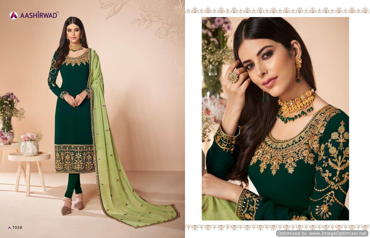 Aashirwad By Cross Stitch Festival Wear Salwar Suits Catalogue