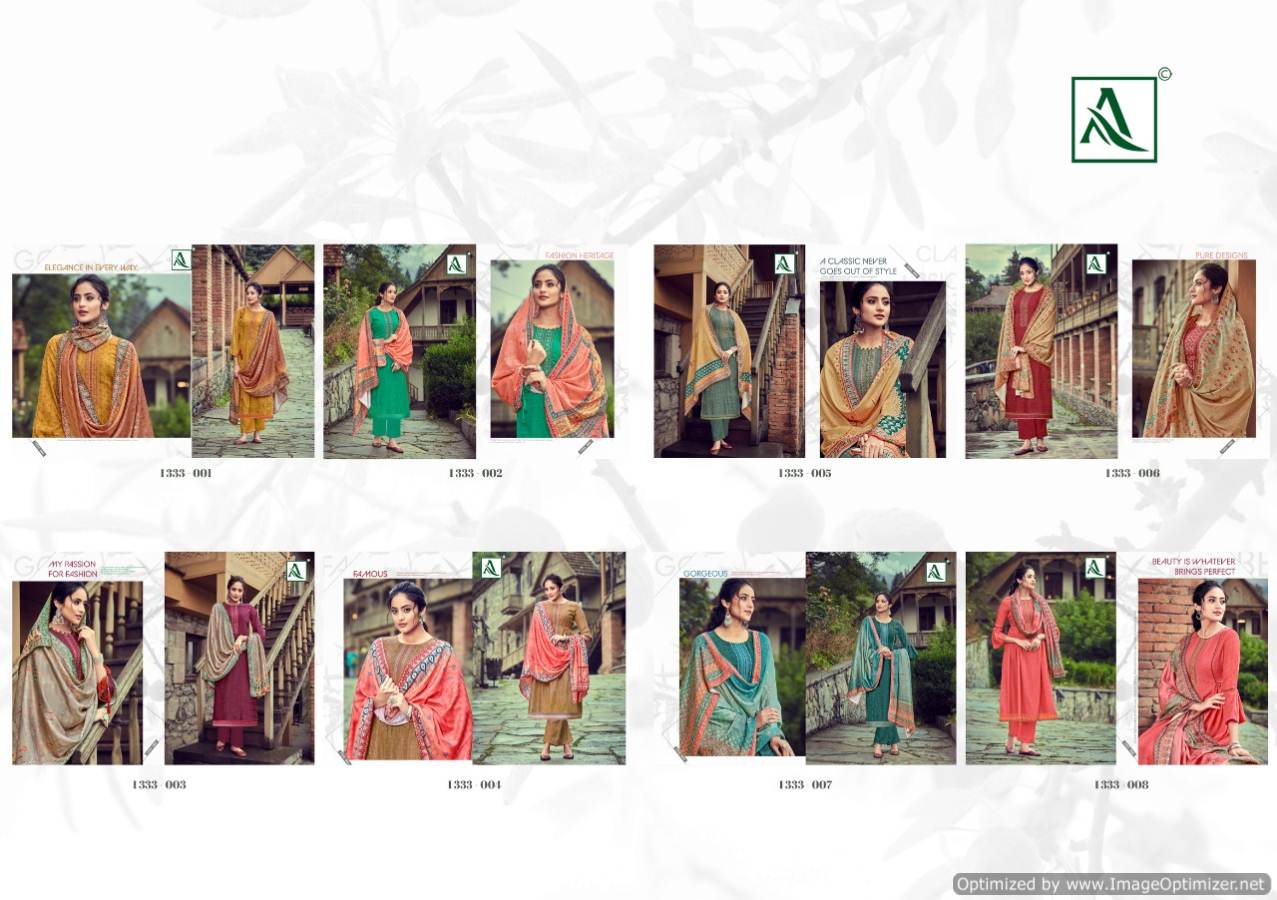 Alok By Patan Patola Pure Wool Pashmina Designer Dress Material Collection.