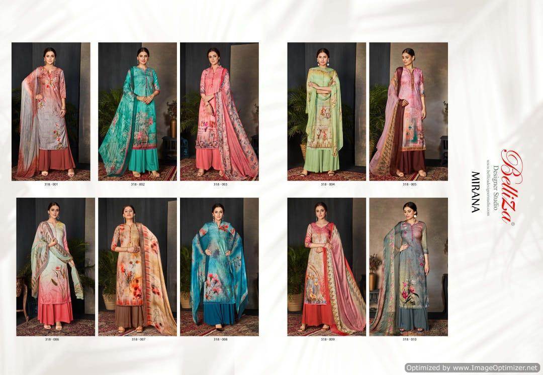 Belliza Present Marina Pure Pashmina Digital Printed Dress Material