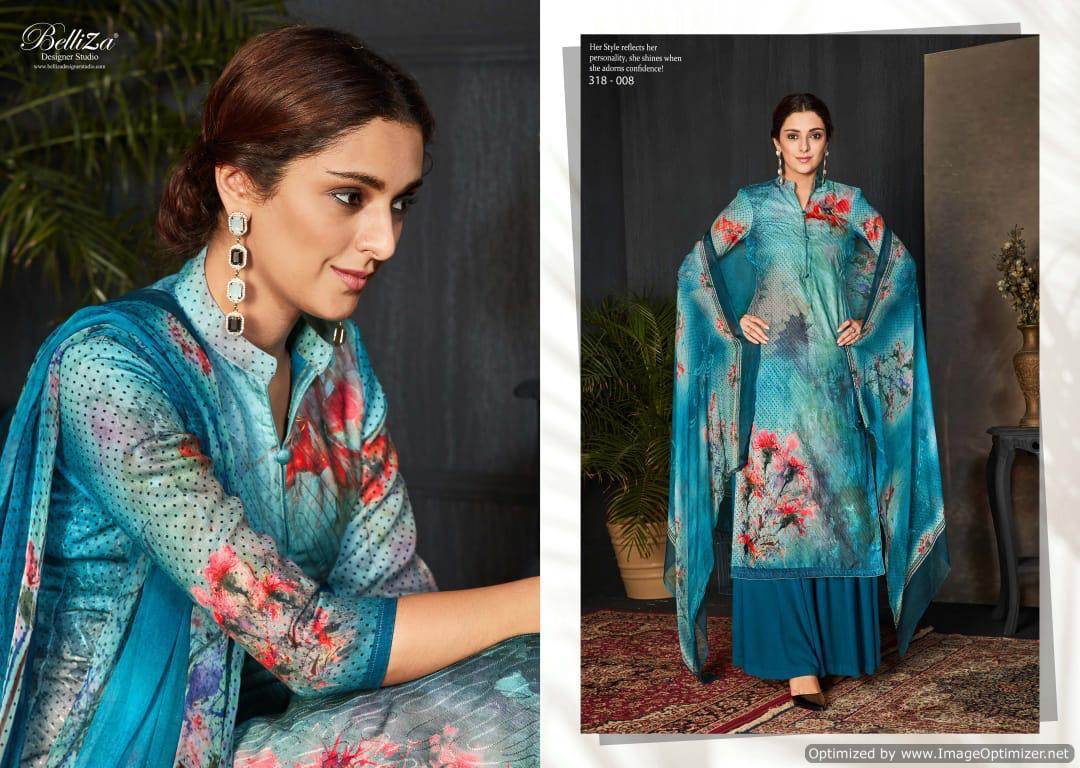 Belliza Present Marina Pure Pashmina Digital Printed Dress Material