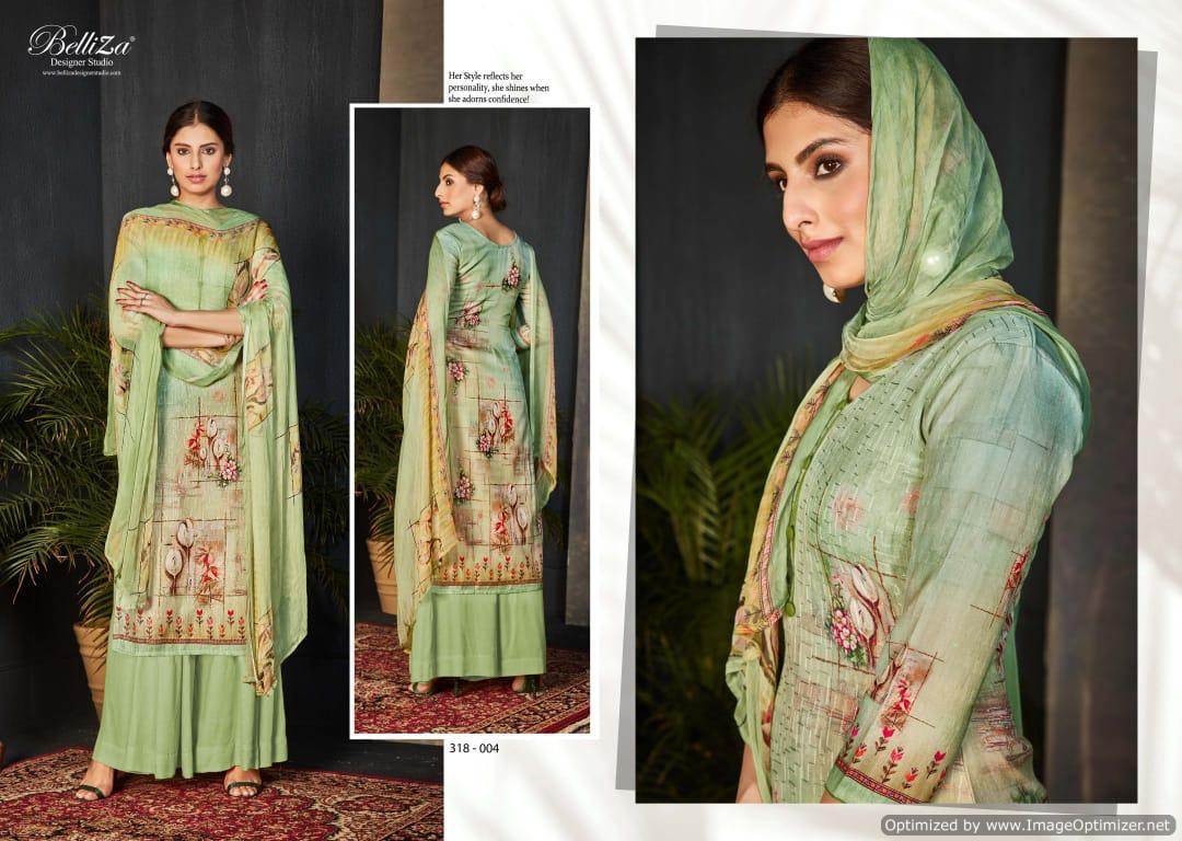 Belliza Present Marina Pure Pashmina Digital Printed Dress Material