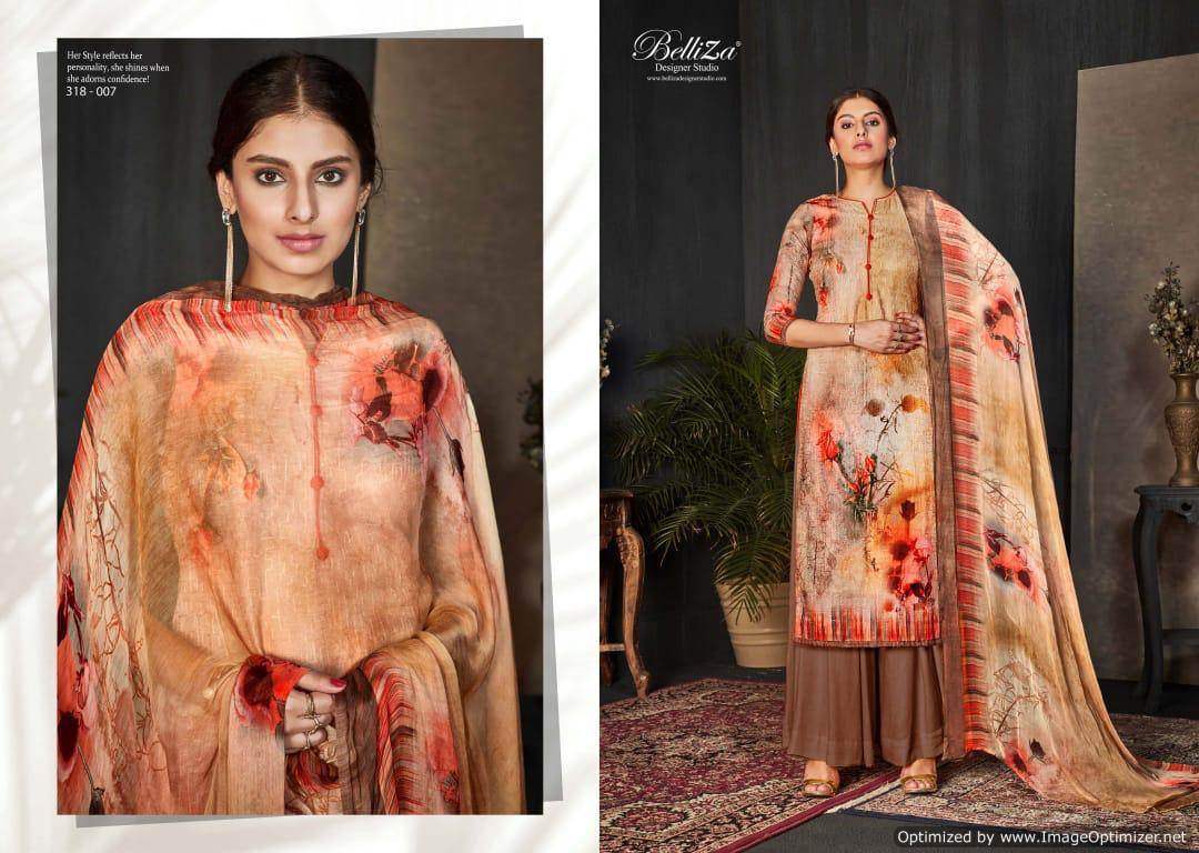 Belliza Present Marina Pure Pashmina Digital Printed Dress Material