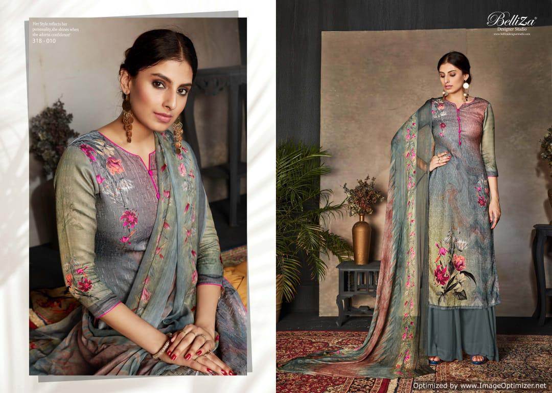 Belliza Present Marina Pure Pashmina Digital Printed Dress Material