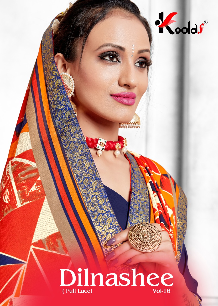 Kodas Present Dilnashee Vol 16 Casual Wear Printed Saree Catalouge