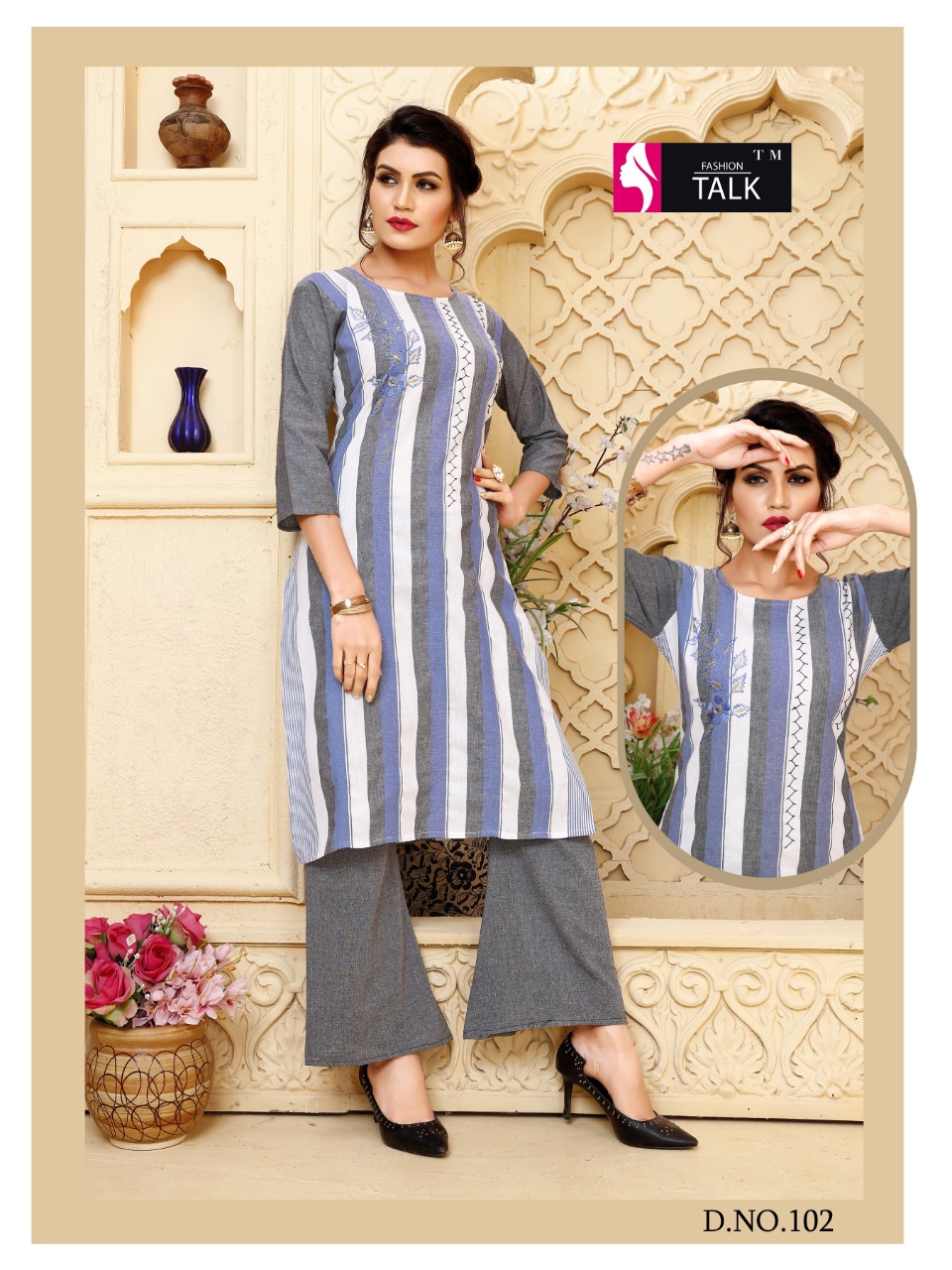 Fashion Talk Present Chitra Casual Wear Kurti With Palazzo Collection