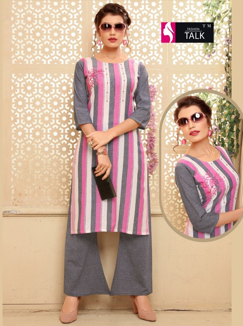 Fashion Talk Present Chitra Casual Wear Kurti With Palazzo Collection