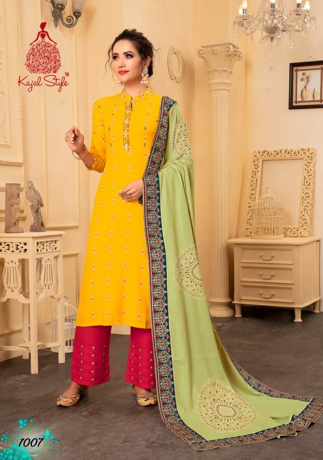 Gulzar Vol 1 By Kajal Style Heavy Rayon Party Wear Ready Made Collection