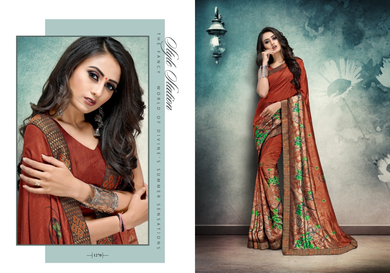 Kodas By Jaguar Vichitra Silk Printed Saree Collection.