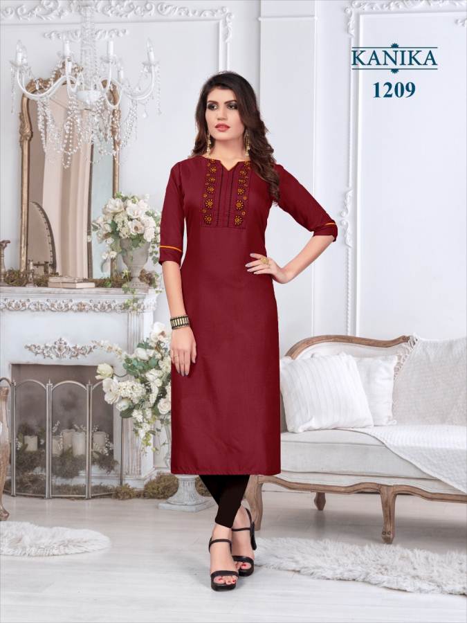Kanika By Aditi Vol 2 Rubby Silk Running Wear Straight Kurtis Collection.