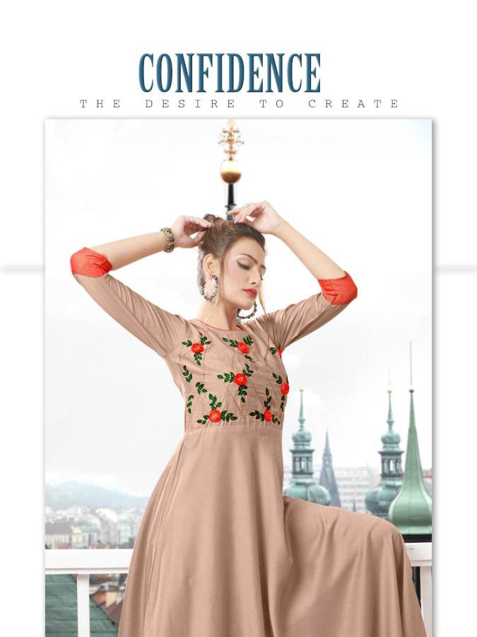 Ladies Flavour Present Diss Miss Nx Festival Wear Long Kurti Collection
