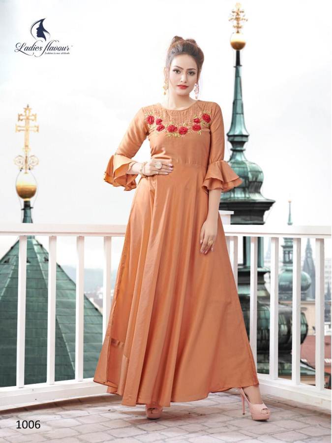 Ladies Flavour Present Diss Miss Nx Festival Wear Long Kurti Collection