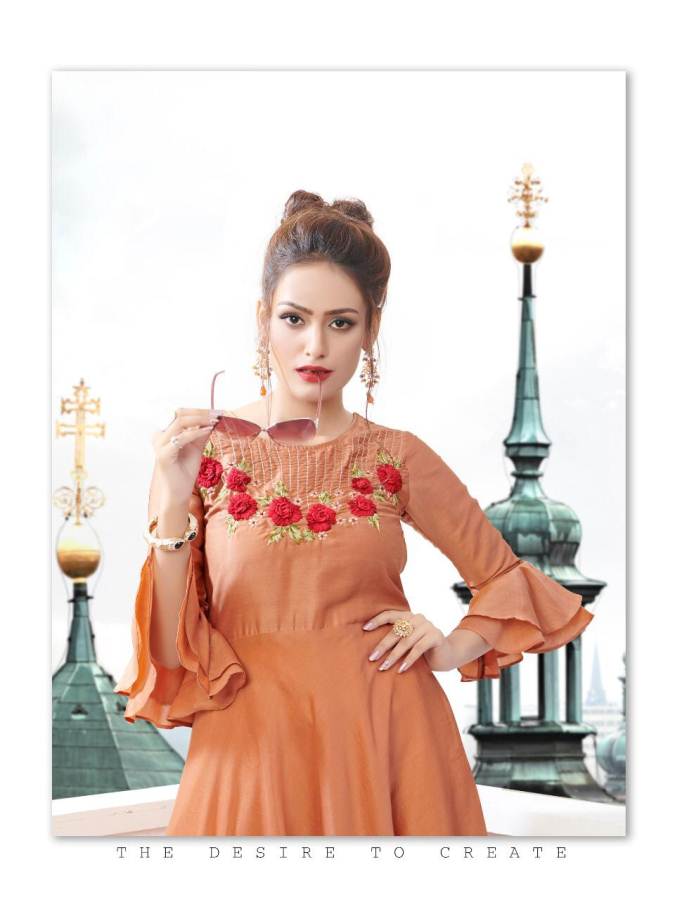 Ladies Flavour Present Diss Miss Nx Festival Wear Long Kurti Collection