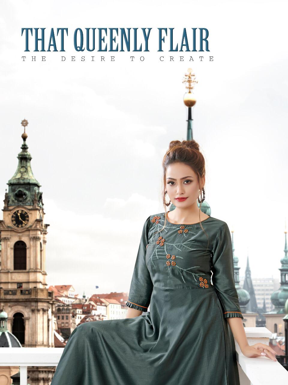 Ladies Flavour Diss Miss Party Wear Kurtis With Inner Kurtis Collection.