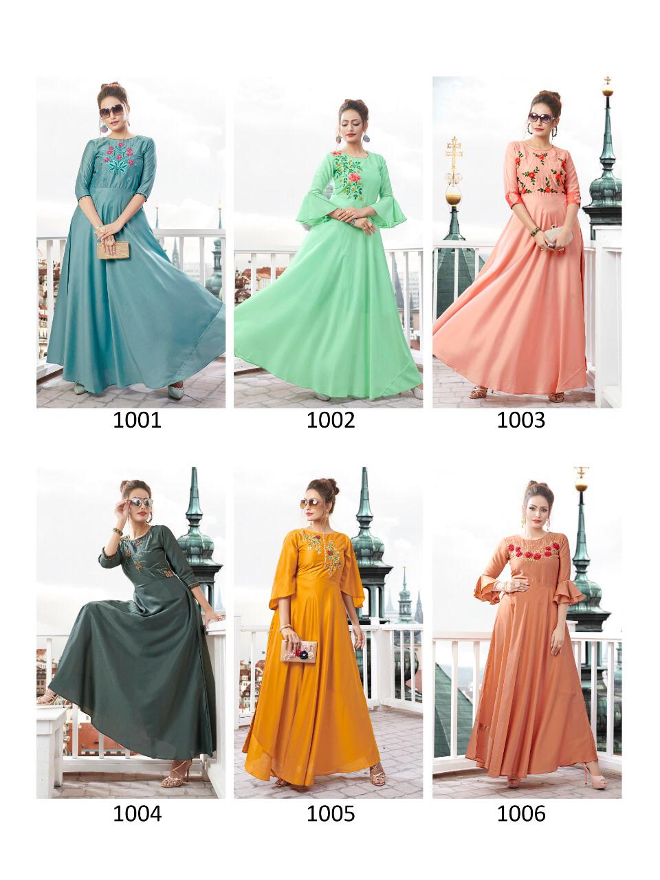 Ladies Flavour Diss Miss Party Wear Kurtis With Inner Kurtis Collection.